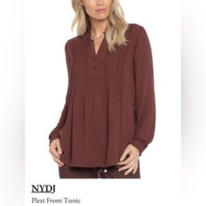 NYDJ pleat front tunic top